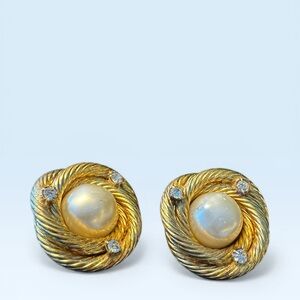 Chanel Vintage "Bird Nest" Clip-On Earrings